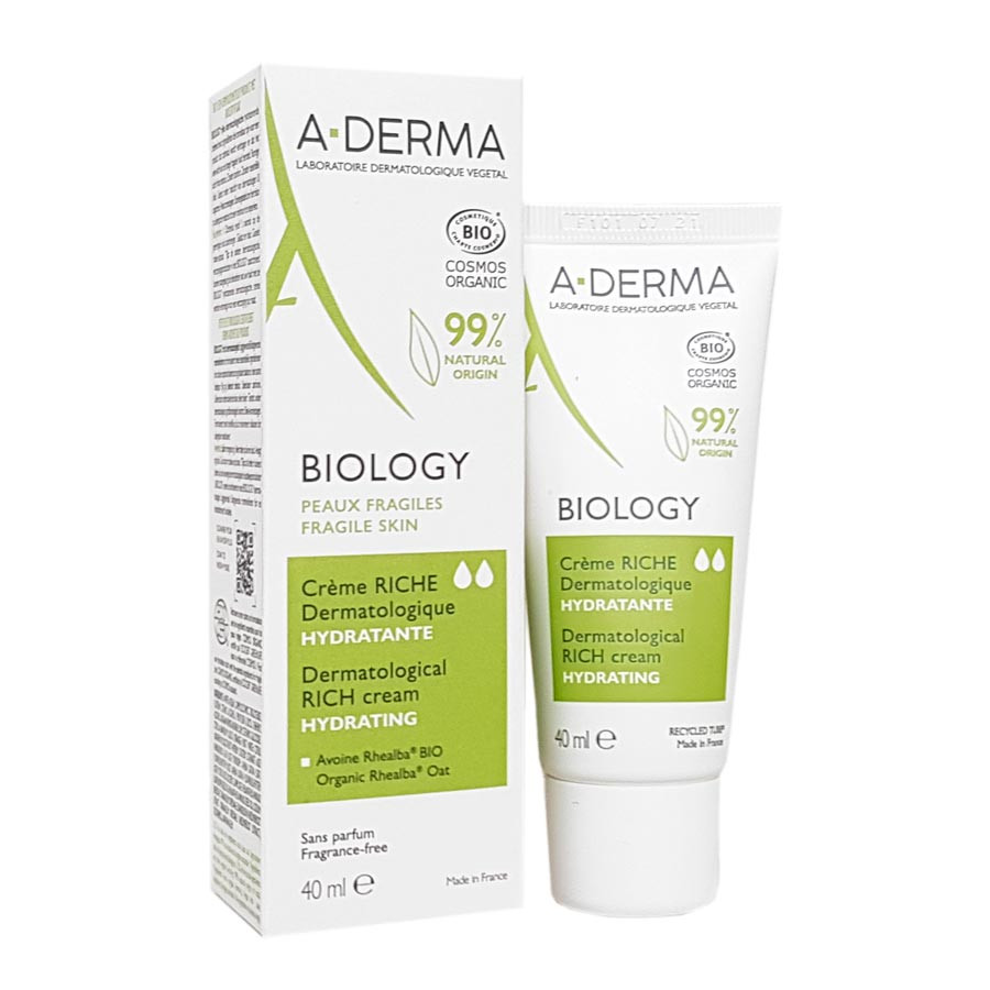 A-DERMA BIOLOGY RICHE HYDRATANTE PEAUX FRAGILES 40ML
