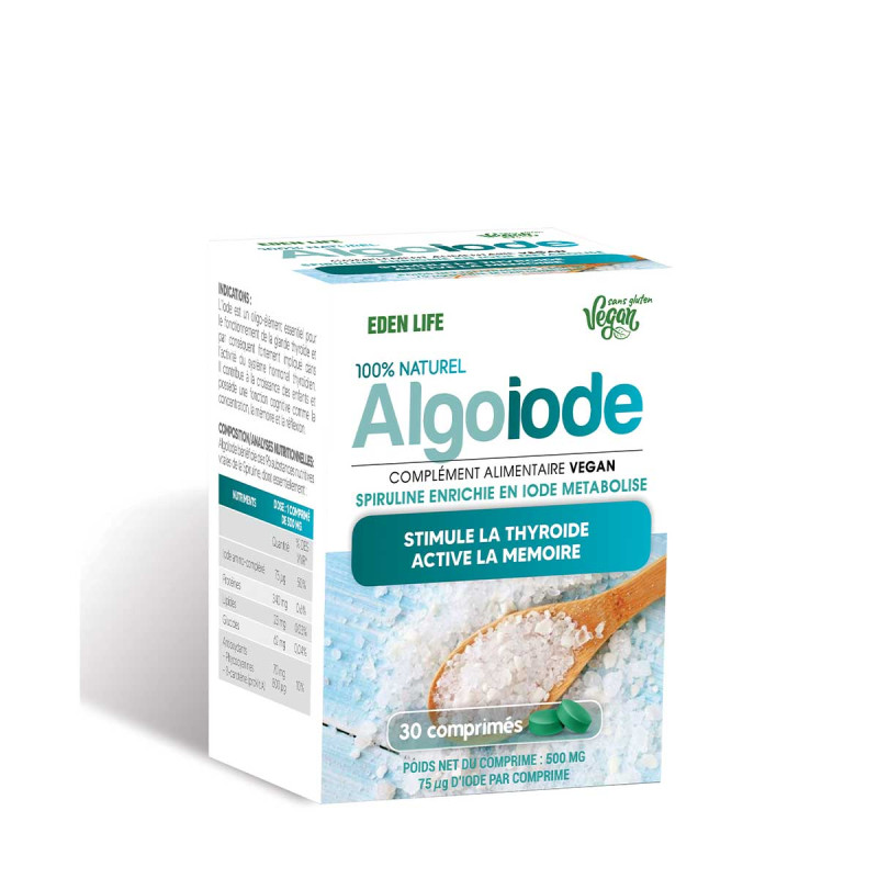 Eden Life - Complément alimentaire algo iode - 30 comprimés
