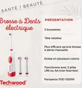 TECHWOOD 3 BROSSE A DENTS ELEC