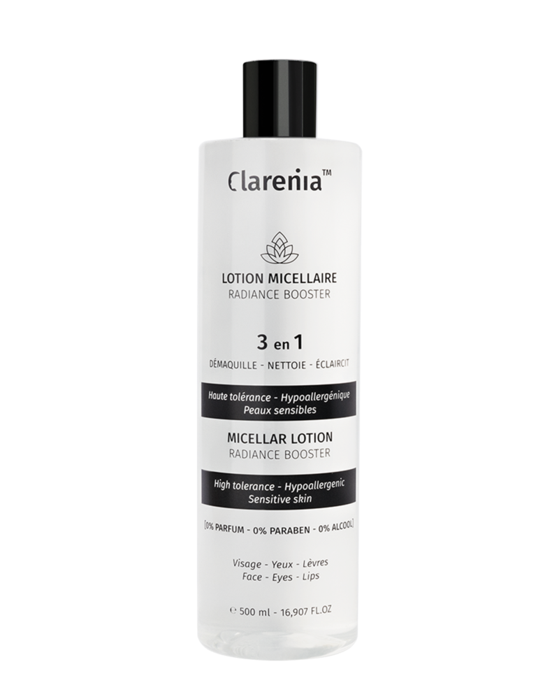 CLARENIA EAU MICELLARE RADIANCE BOOSTER 3EN1 500ML