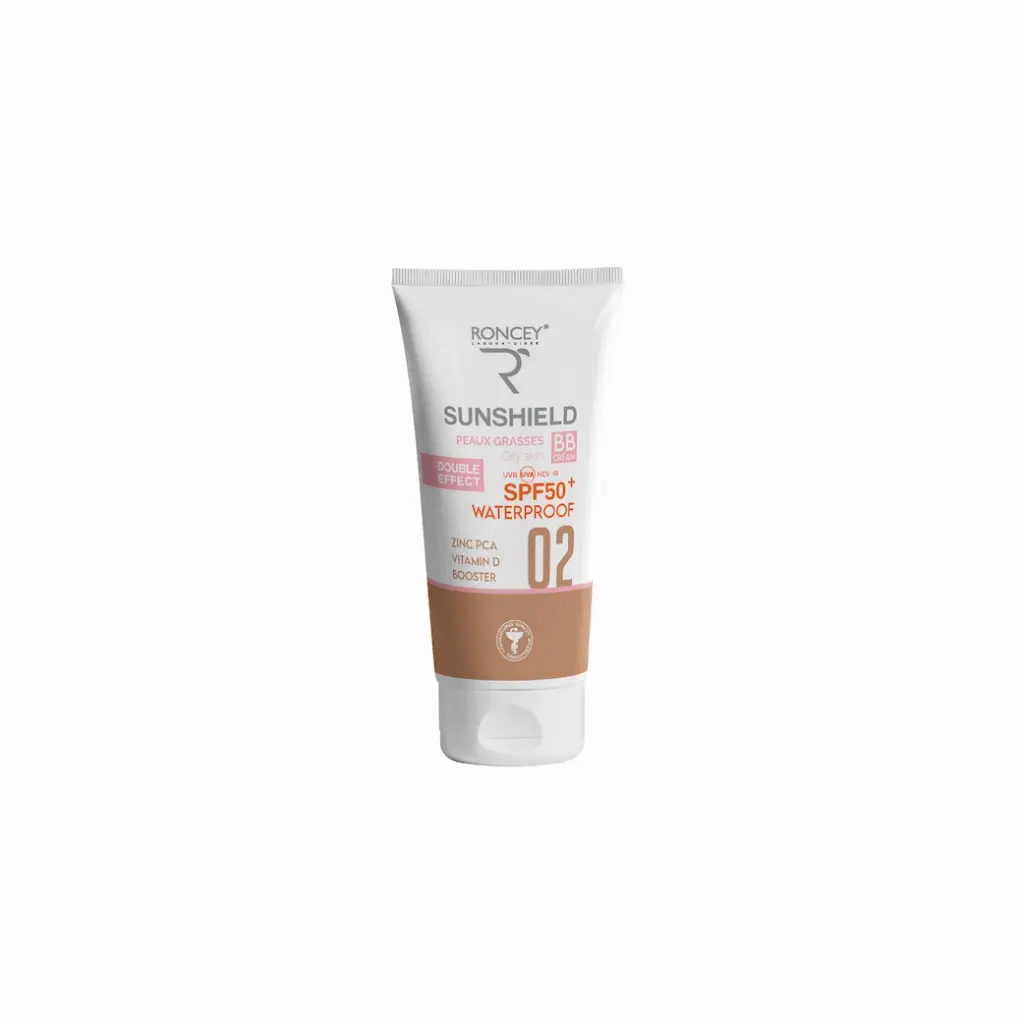 RONCEY SUNSHIELD POUR PEAUX SECHES WATERPROOF TEINTE 02 SPF50+ 50ML 