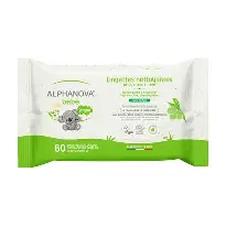 [3760075070748] ALPHANOVA BEBE LINGETTES NETTOYANTES A L'HUILE D'AMANDE DOUCE BIO *60