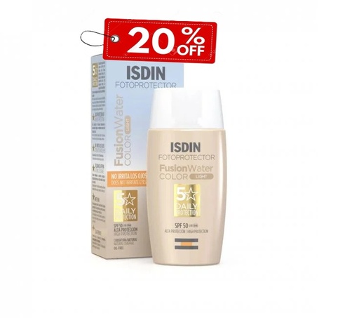 [8429420160576] ISDIN PHOTOPROTECTION ECRAN SOLAIRE FUSION WATER TEINTEE LIGHT SPF50+ 50ML