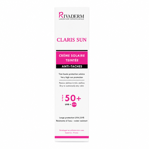 RIVADERM CLARIS SUN TEINTE SPF50+ 50ML