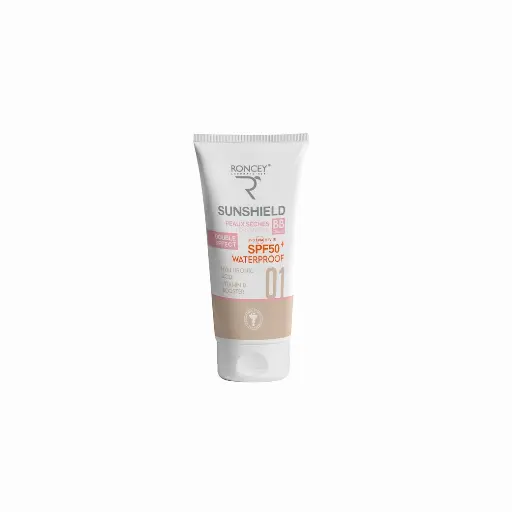 RONCEY SUNSHIELD POUR LE PEAUX SECHES WATERPROOF SPF50+ TEINTE 01 50ML 