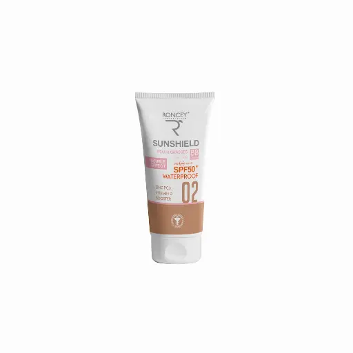 RONCEY SUNSHIELD POUR PEAUX SECHES WATERPROOF TEINTE 02 SPF50+ 50ML