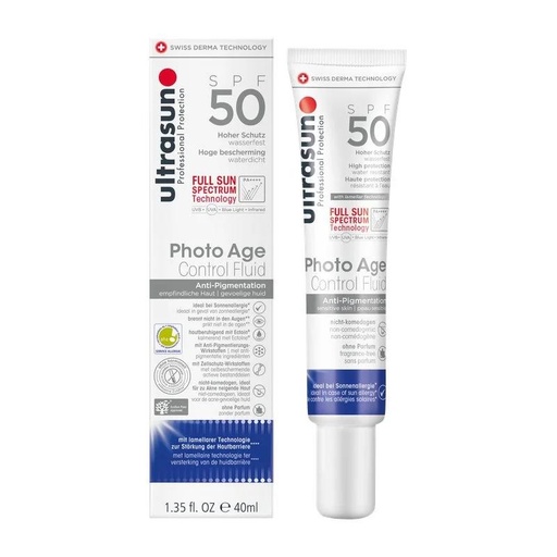 ULTRASUN PHOTO AGE ANTI PIGMENTATION FLUID SPF50 40ML