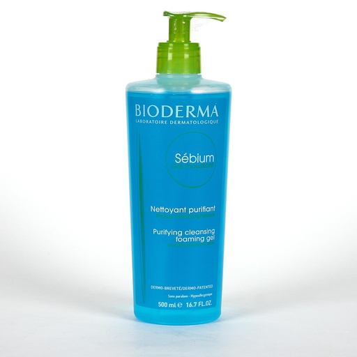 BIODERMA SEBIUM GEL MOUSSANT PURIFIANT POMPE 500ML